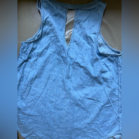 Old Navy Chambray V-Neck Tank Top - Picture 2 of 7